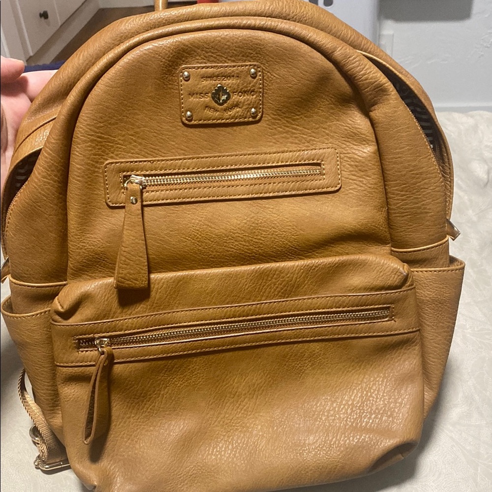 Miss Fong Caramel Leather Backpack